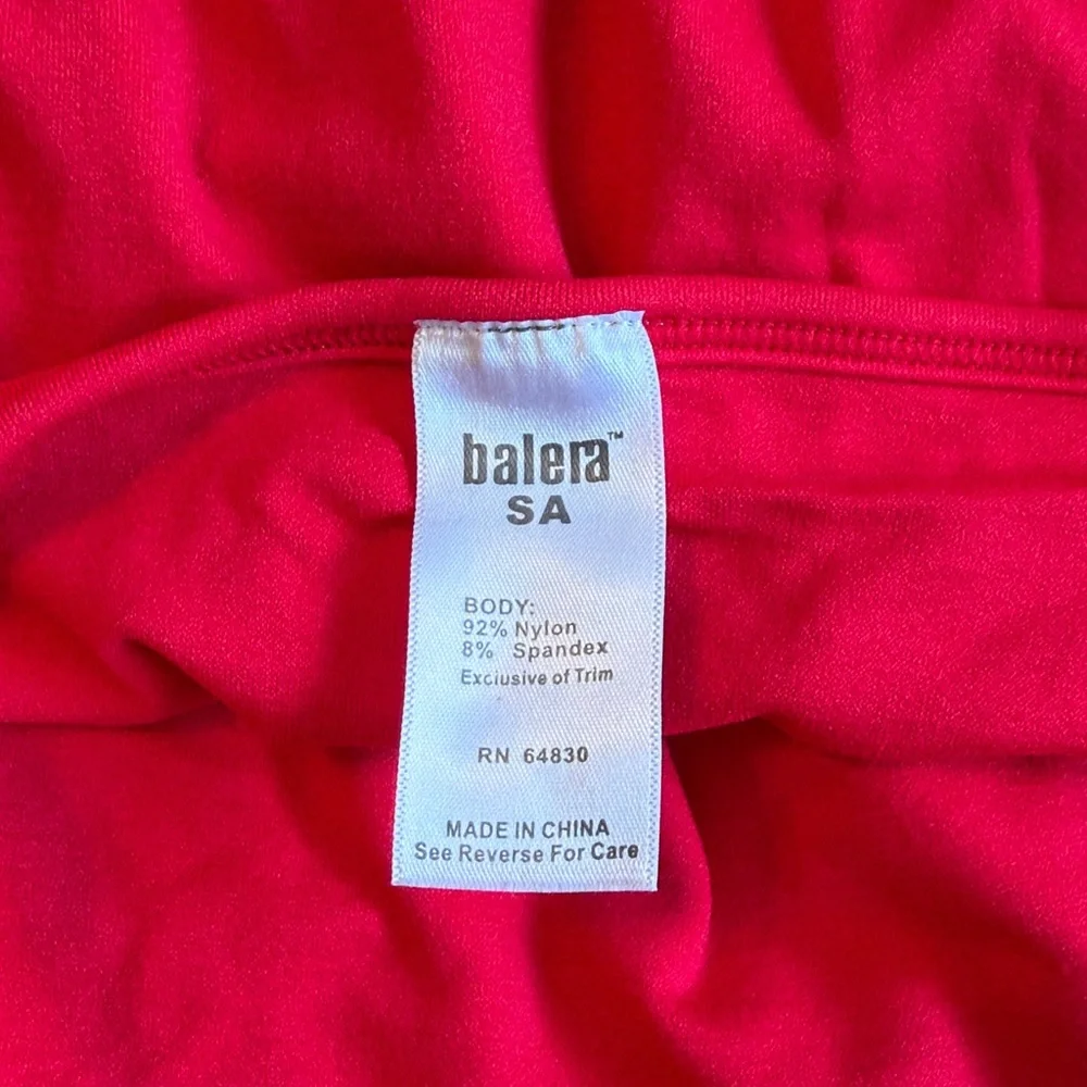 Red Balera compression leotard - Picture 3 of 3